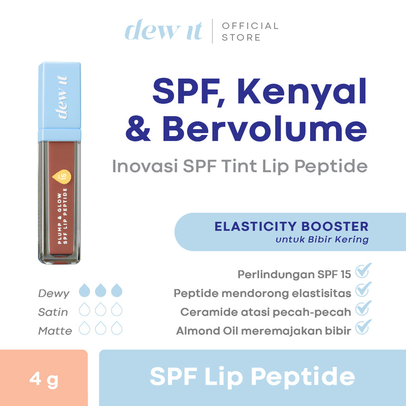 DEW IT - PLUMP & GLOW SPF LIP PEPTIDE DEWY NUDE (NUDE)