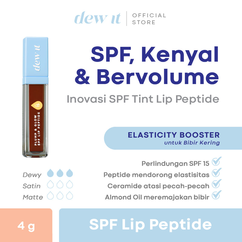 Dew It - Plump & Glow SPF Lip Peptide Dewy Rouge (Maroon)