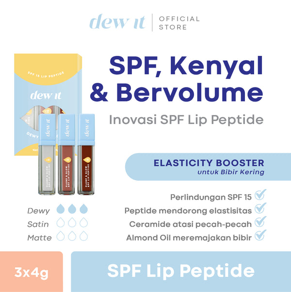 Dew It - Plump & Glow SPF Lip Peptide (Threesome)